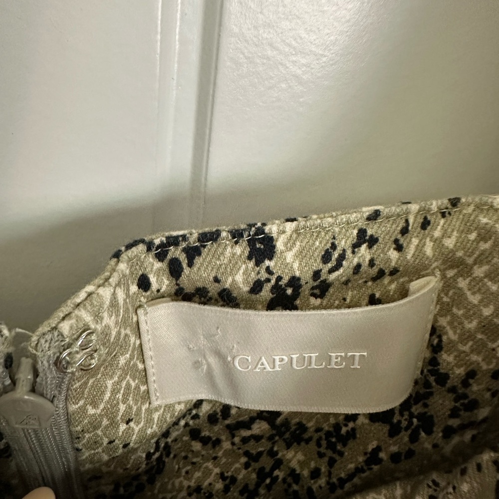RevolveCapulet Lola Bustier Bodycon Dress Small Python Denim Snake Print Midi - Picture 3 of 15